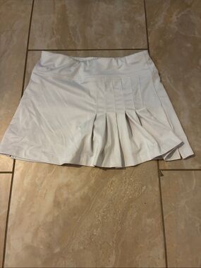 Little Miss White Girls Pleated Skort